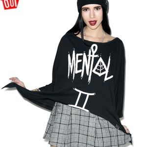 KillStar Mental Zodiac Gemini Dolls Kill Drape Top